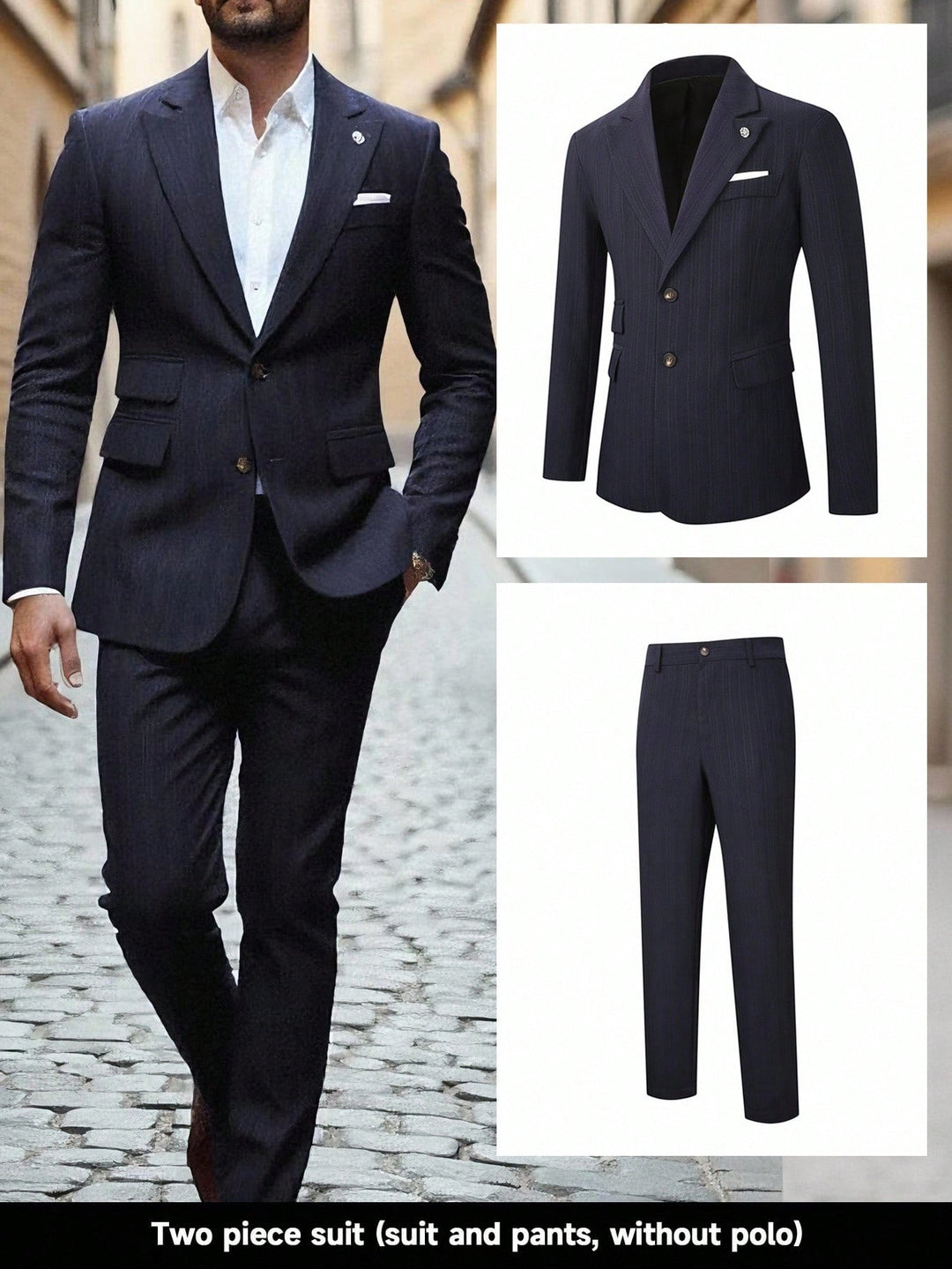 Costum SHEIN, albastru