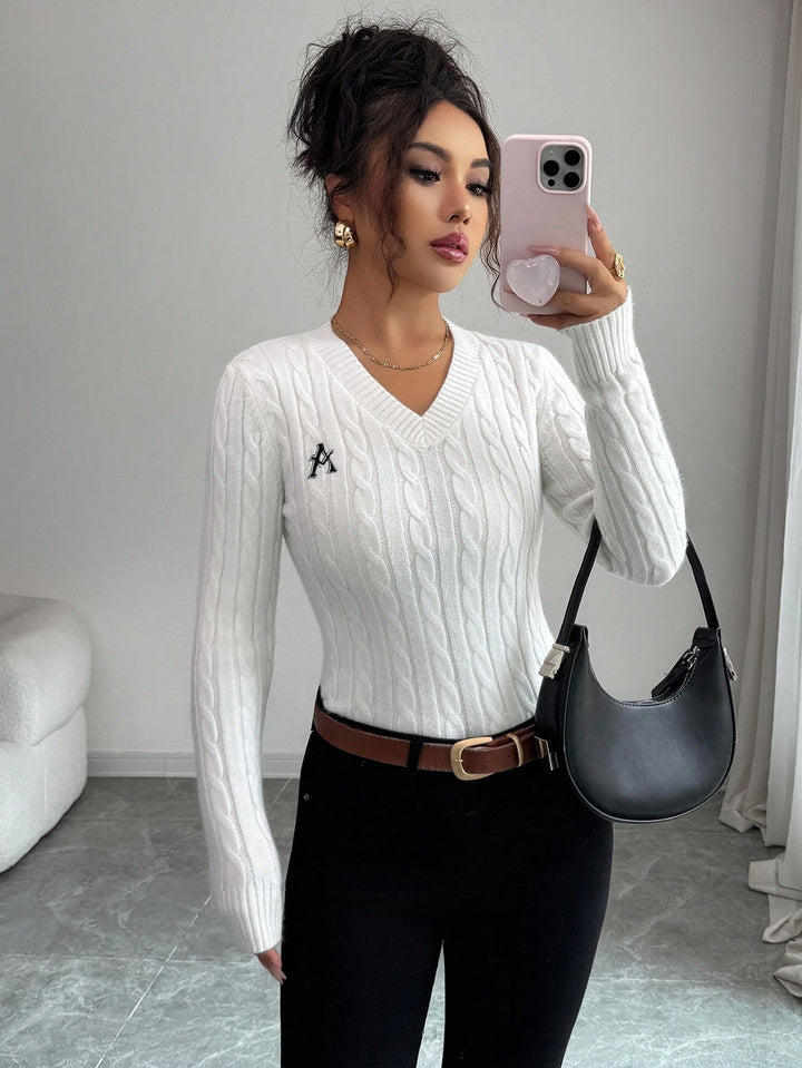 Pulover SHEIN, alb