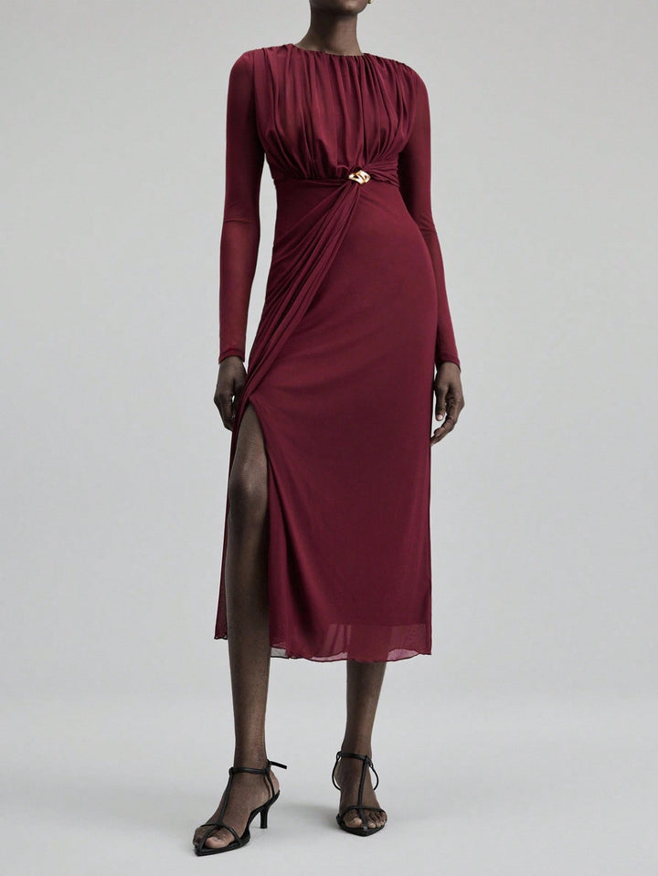 Rochie maxi SHEIN, vișiniu