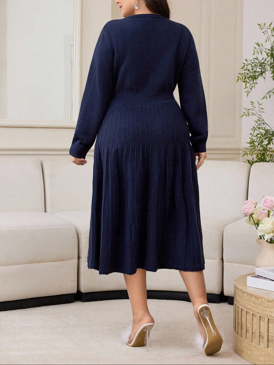 Rochie maxi Shein Curve+, albastru