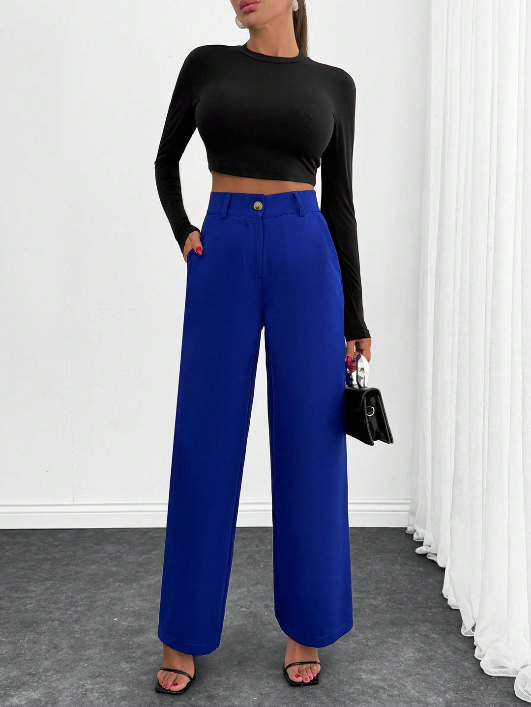 Pantaloni SHEIN, albastru