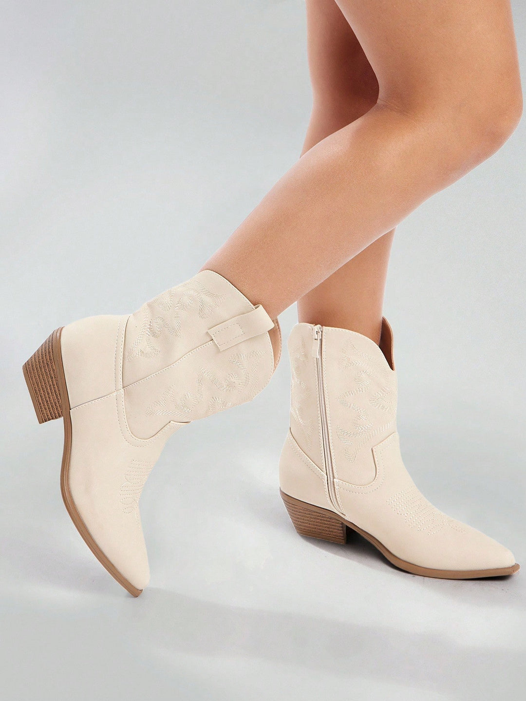 Botine SHEIN, crem