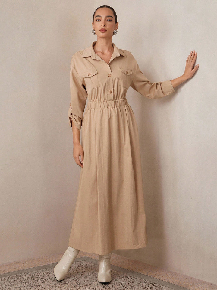 Rochie maxi SHEIN, maro