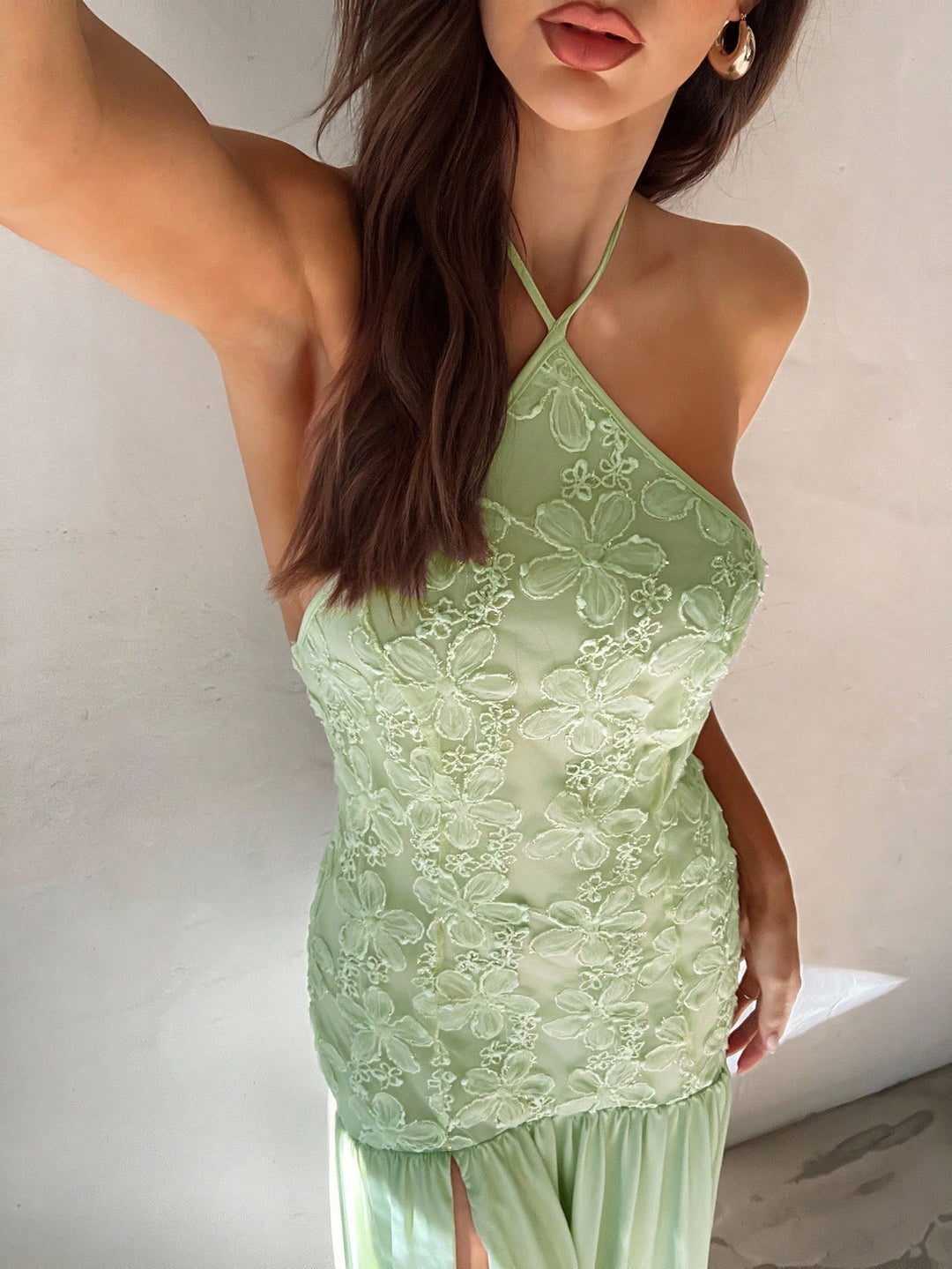 Rochie maxi Shein, verde