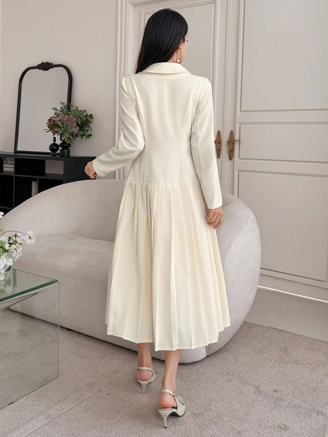 Rochie maxi SHEIN, bej