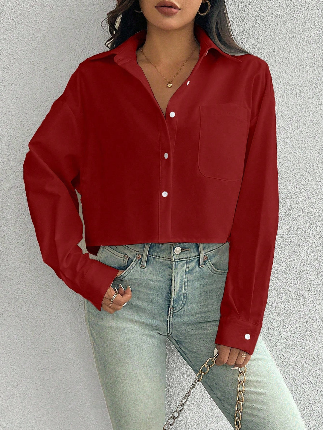 Bluza SHEIN, vișiniu