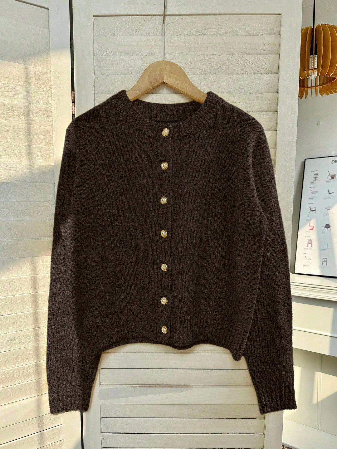 Cardigan SHEIN, maro