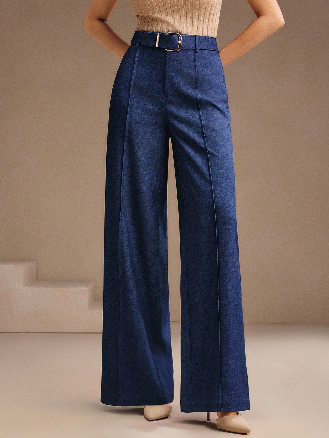 Pantaloni SHEIN, albastru