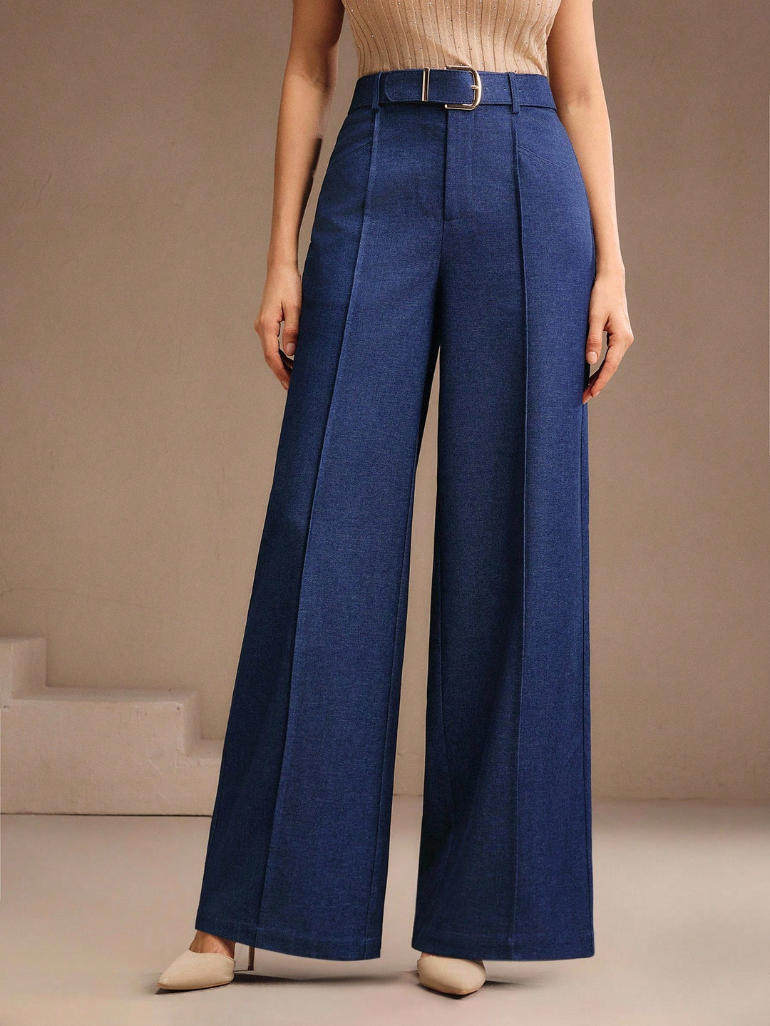 Pantaloni SHEIN, albastru