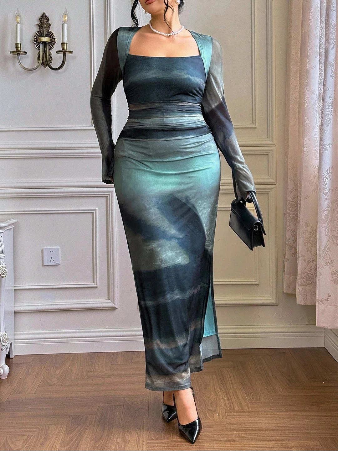 Rochie maxi SHEIN, mix culori