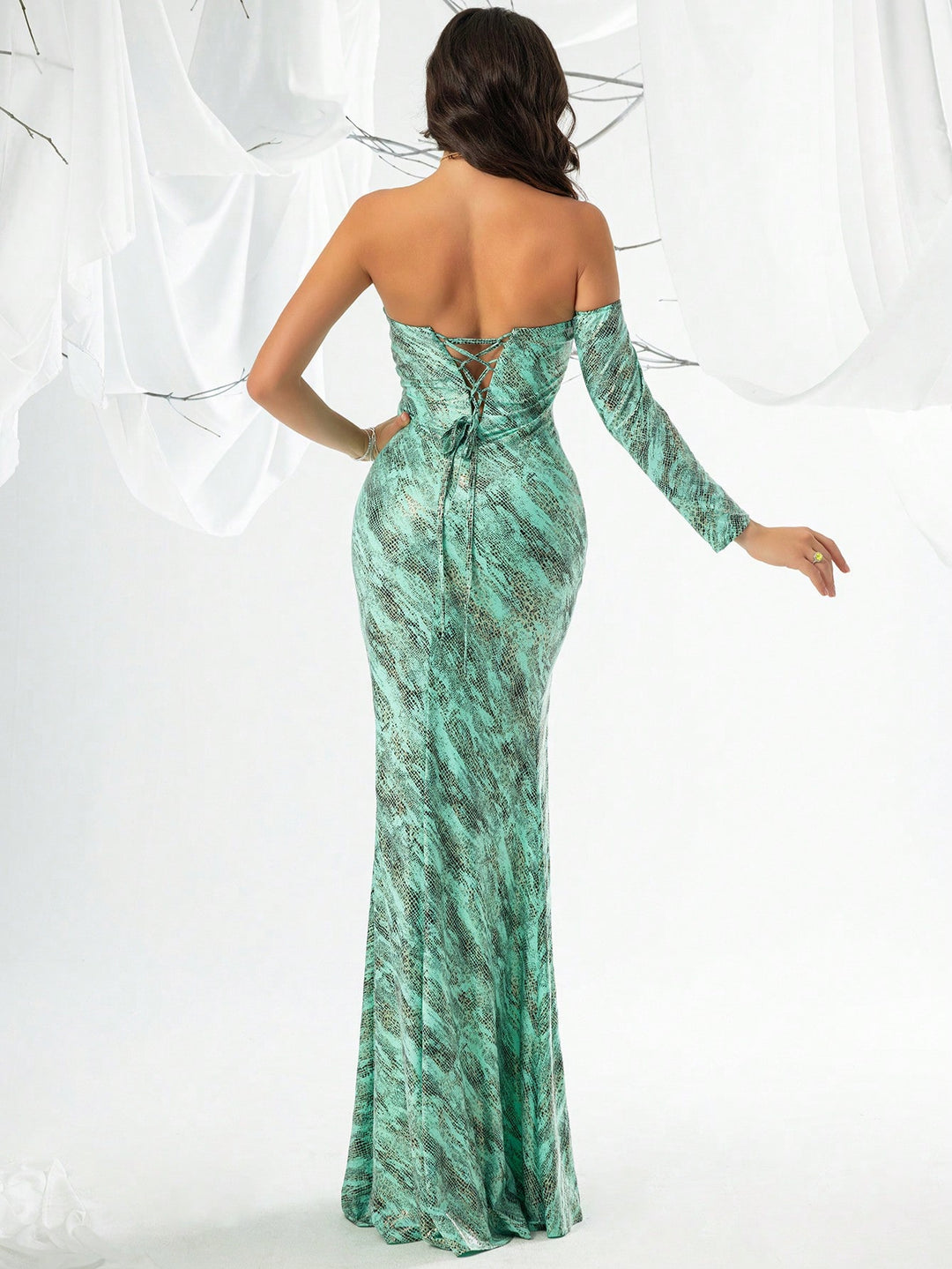 Rochie maxi SHEIN, verde