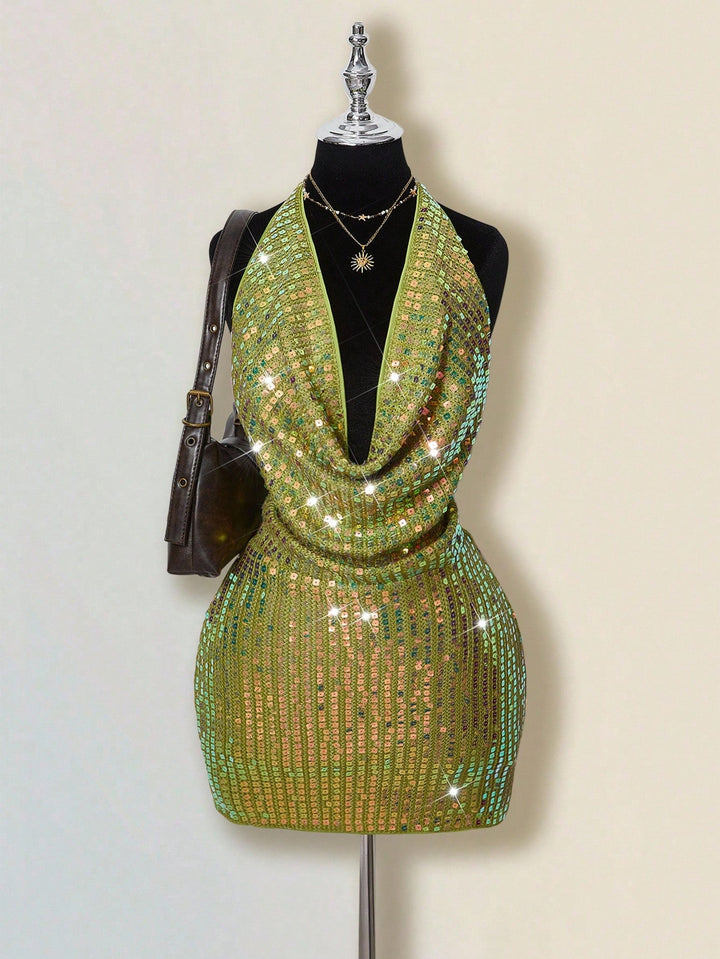 Rochie mini SHEIN, verde