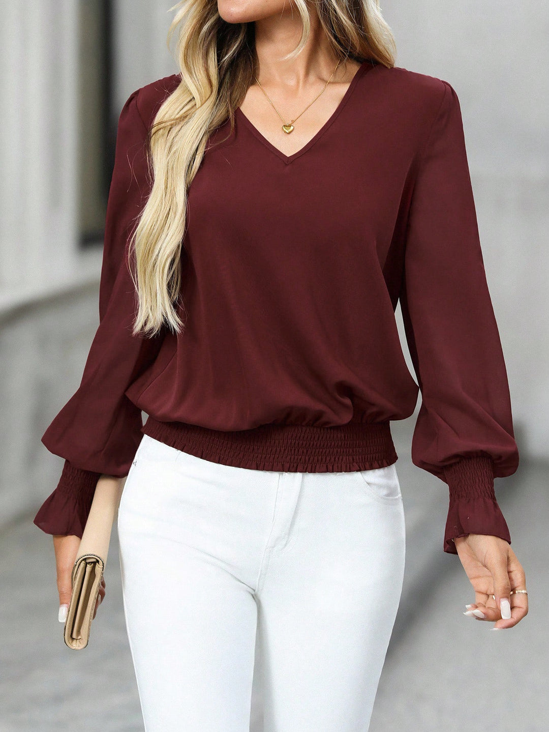 Bluza SHEIN, vișiniu