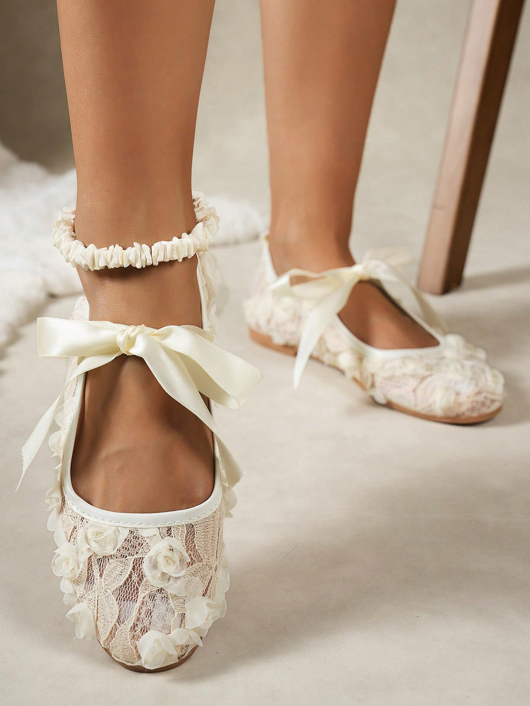 SHEIN balerina cipő, bézs
