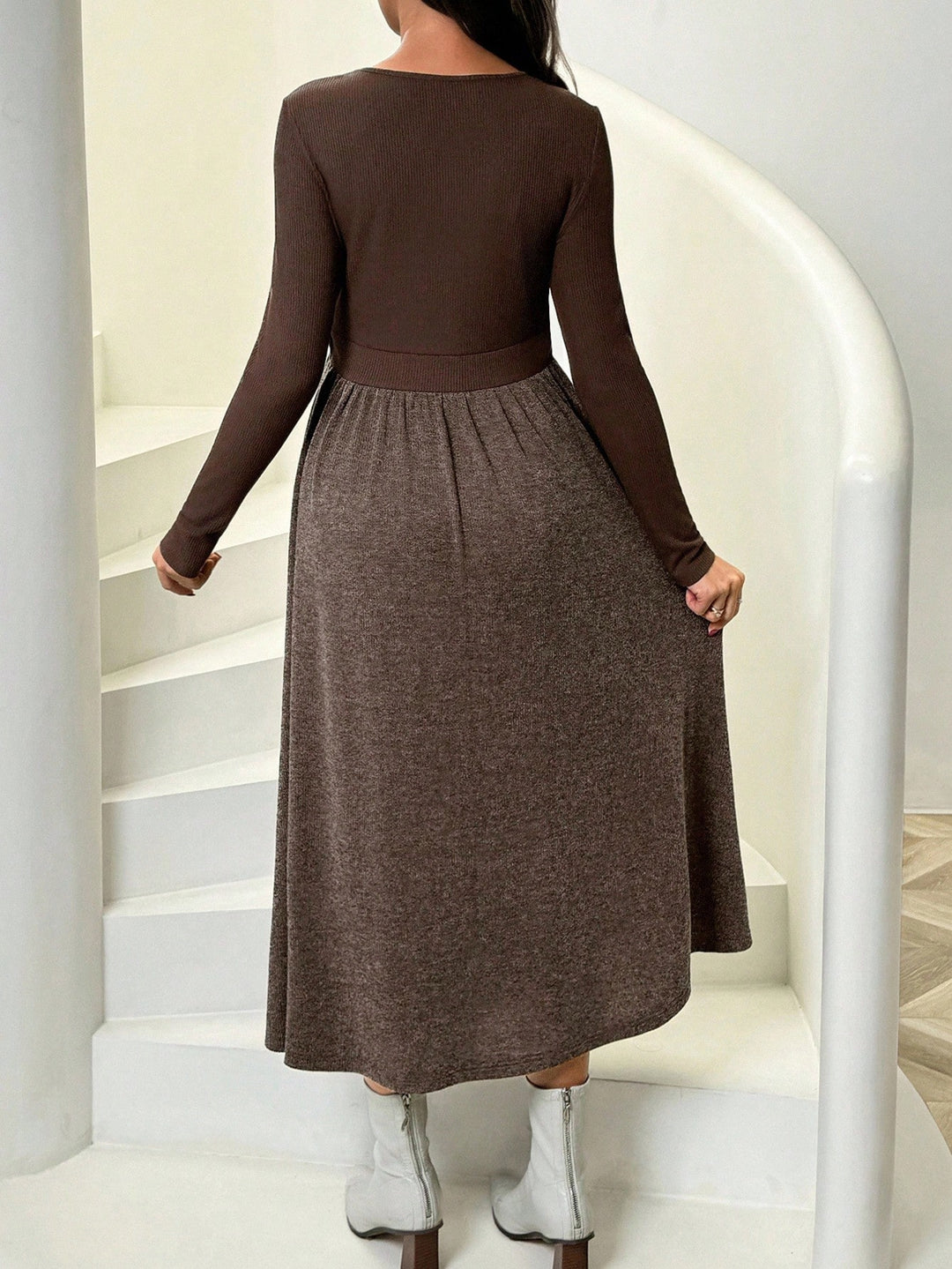 Rochie maxi SHEIN, maro