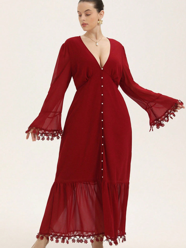 Rochie maxi SHEIN, vișiniu
