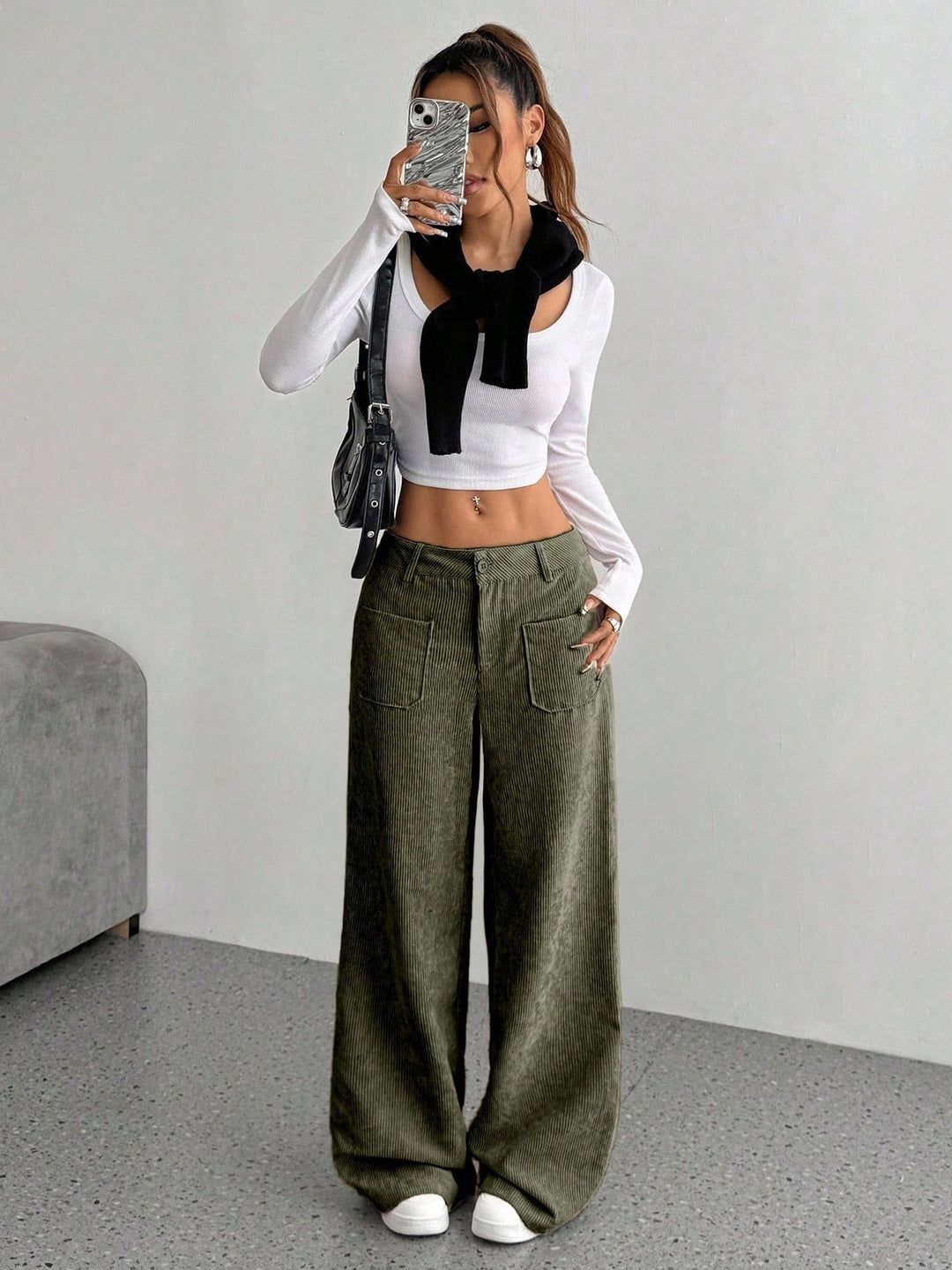 Pantaloni SHEIN, kaki