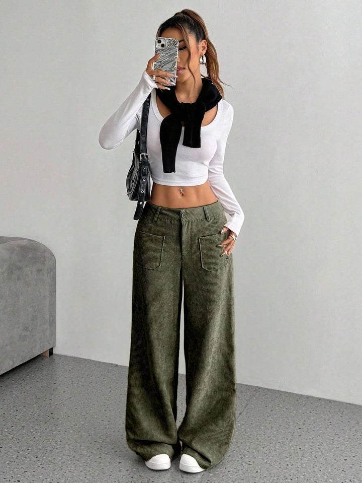 Pantaloni SHEIN, kaki