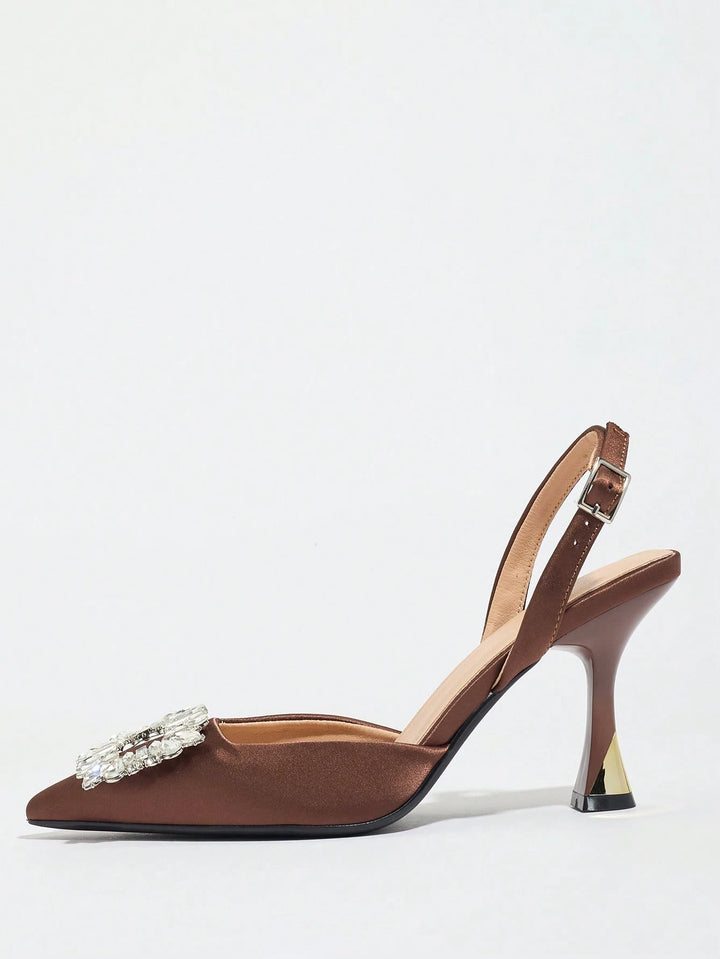 Pantofi cu toc SHEIN, maro