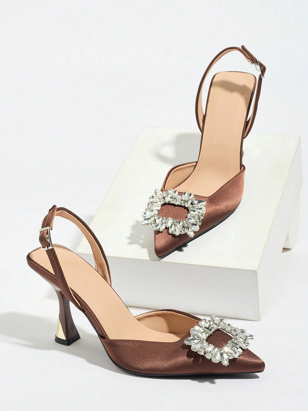 Pantofi cu toc SHEIN, maro
