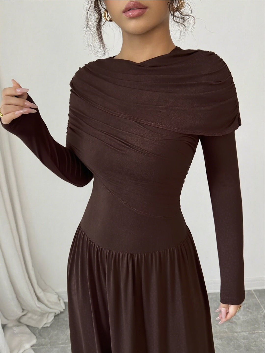 Rochie maxi SHEIN, maro