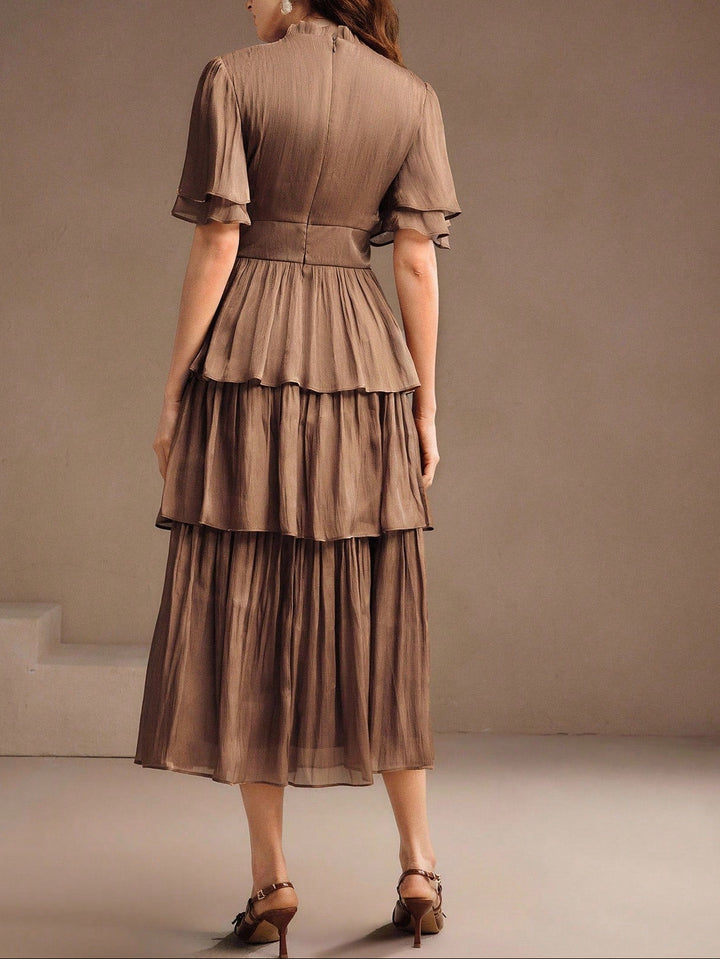 Rochie midi SHEIN, maro
