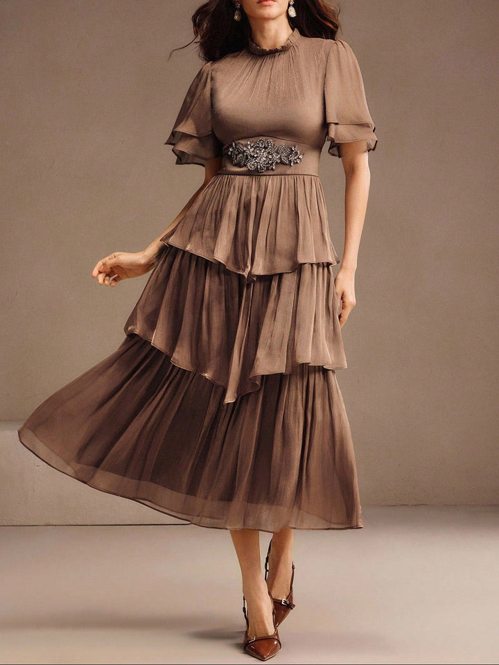 Rochie midi SHEIN, maro