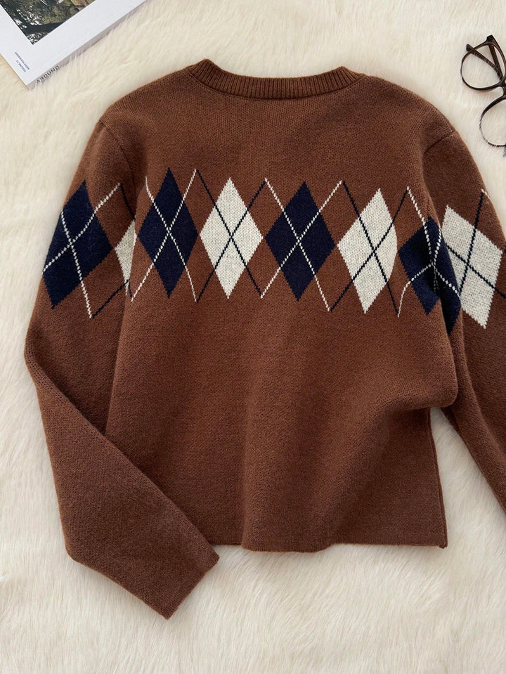 Cardigan SHEIN, maro