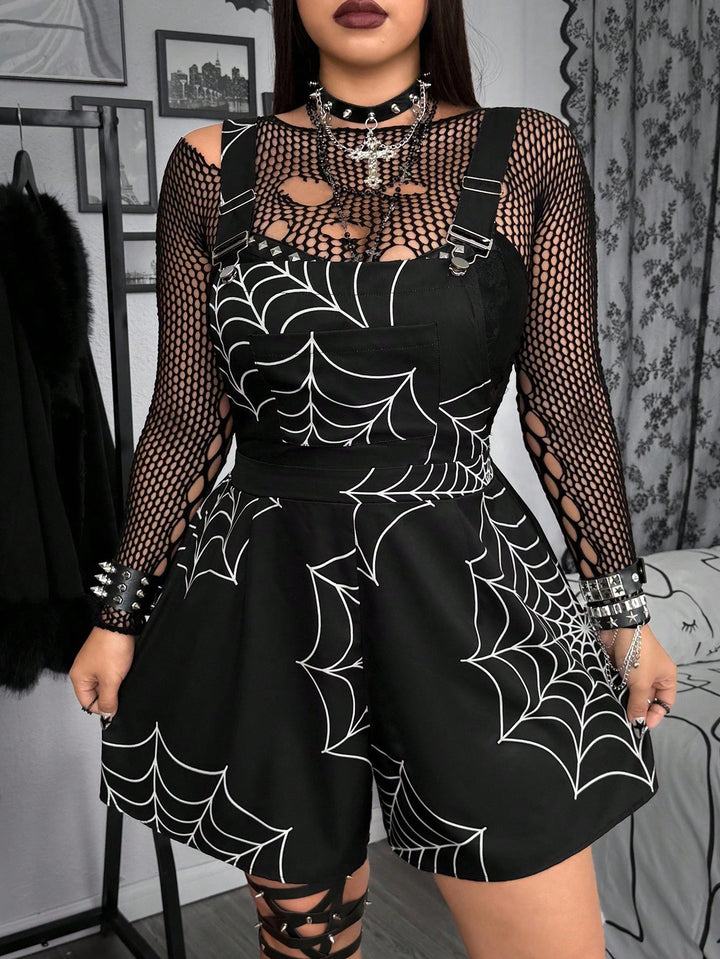 Salopetă scurtă Shein Curve+, negru