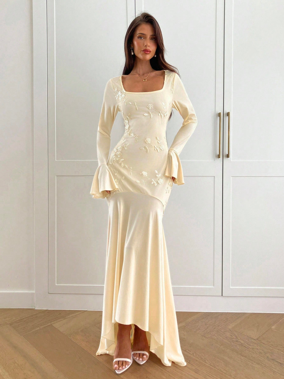 Rochie maxi SHEIN, bej