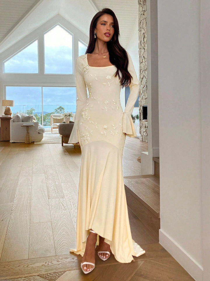Rochie maxi SHEIN, bej