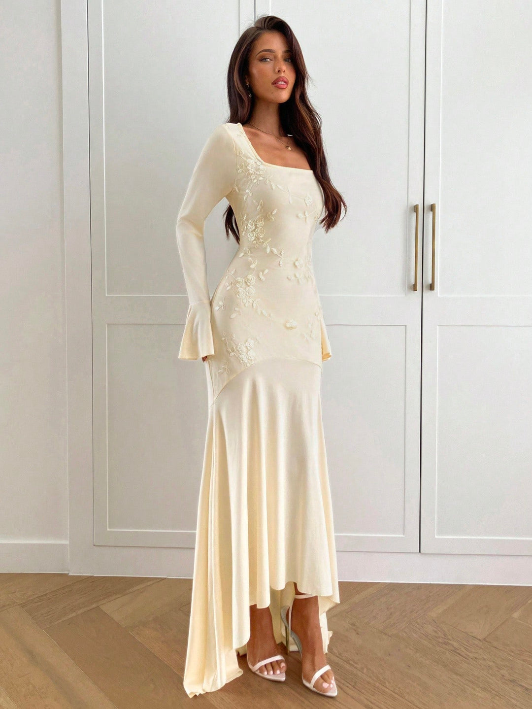 Rochie maxi SHEIN, bej