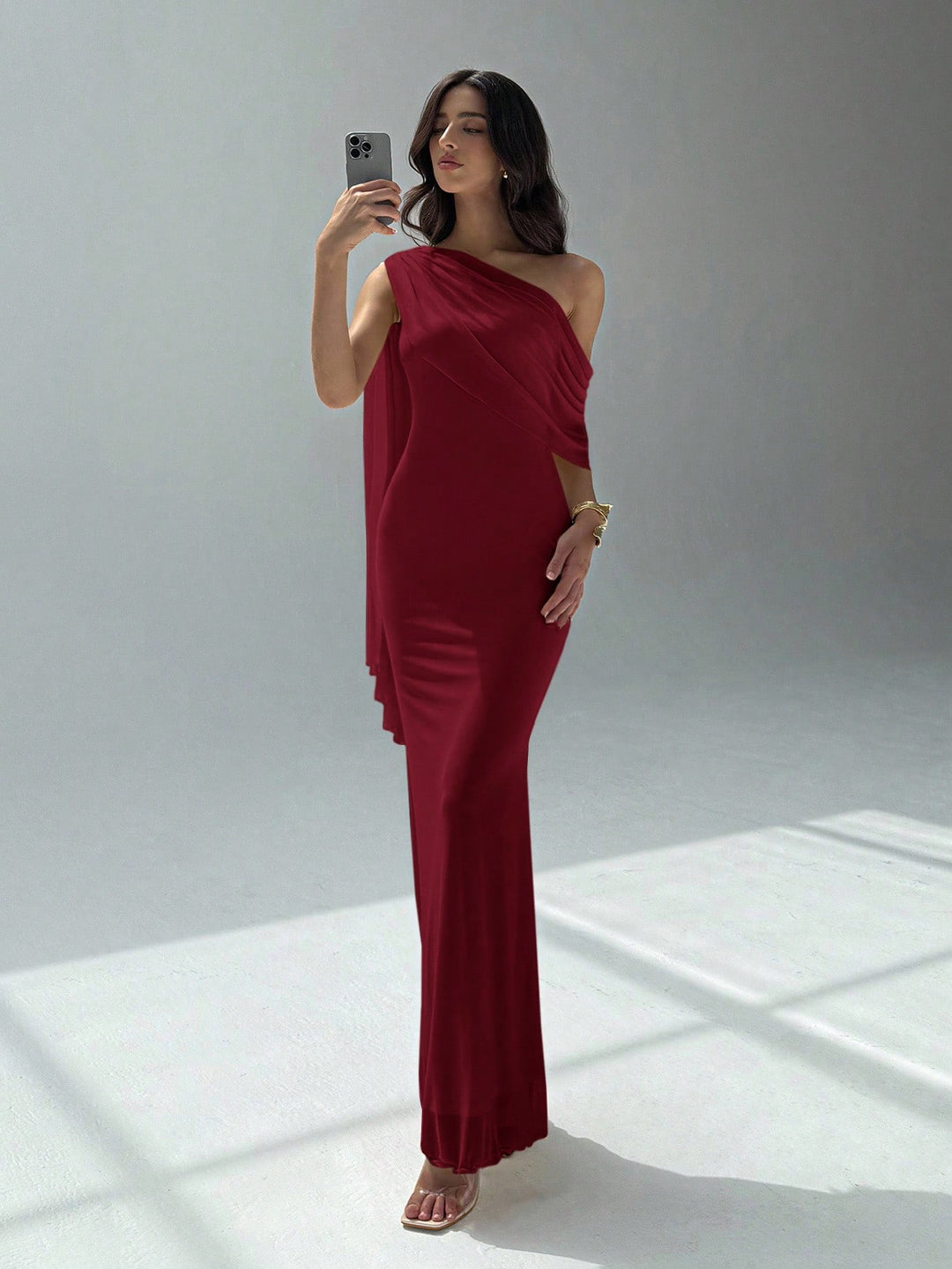 Rochie maxi SHEIN, vișiniu