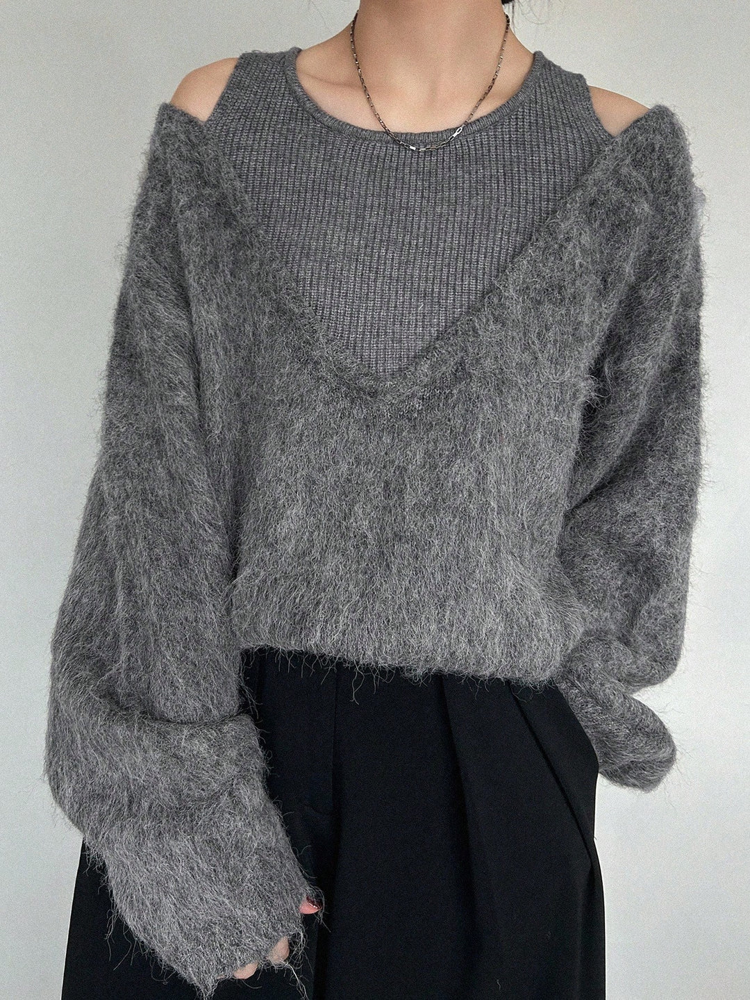 Pulover SHEIN, gri
