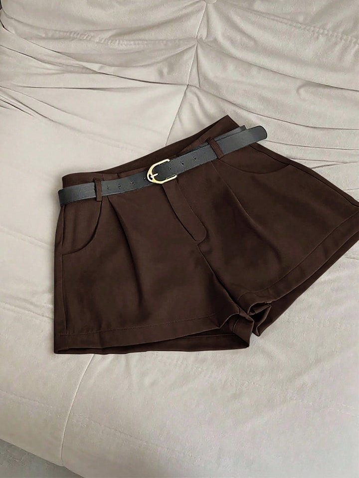 Pantaloni scurți SHEIN, maro