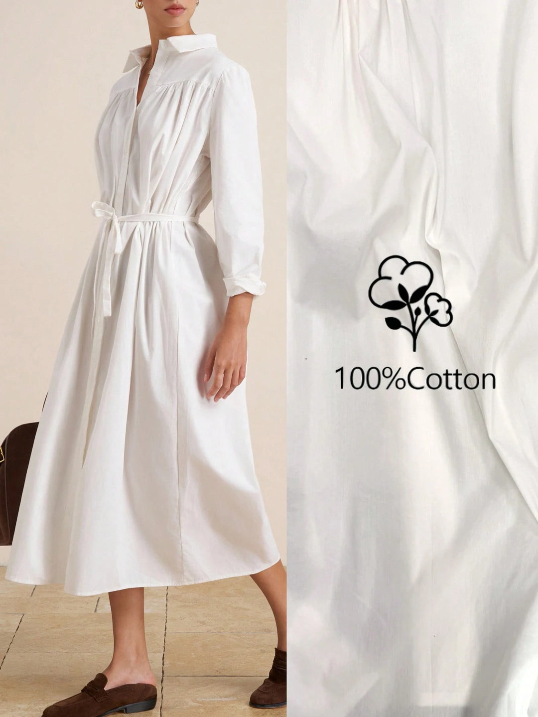 Rochie maxi SHEIN, alb