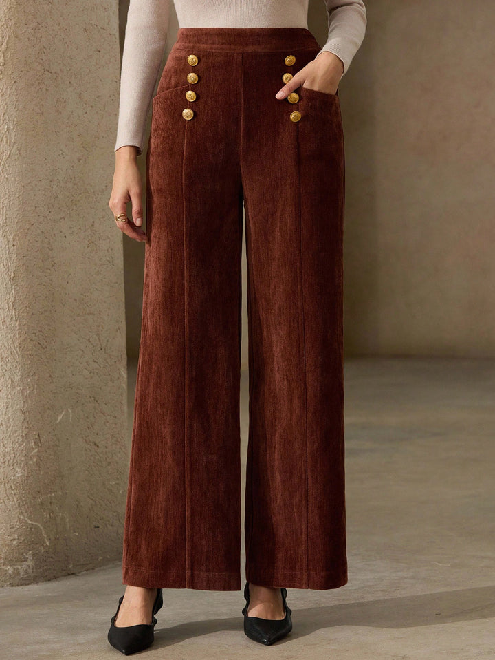 Pantaloni SHEIN, maro