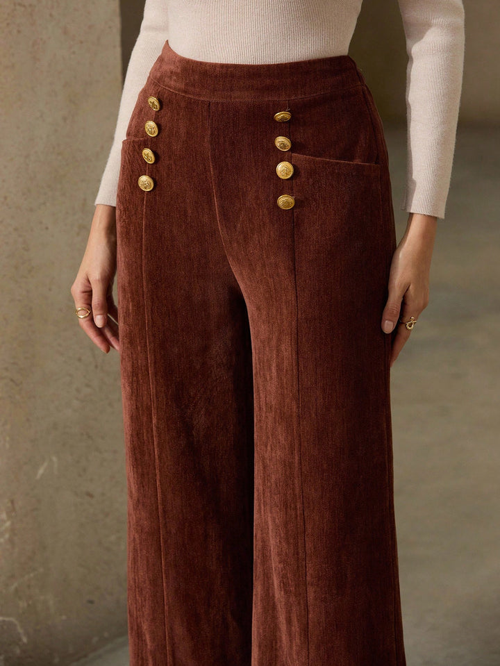 Pantaloni SHEIN, maro