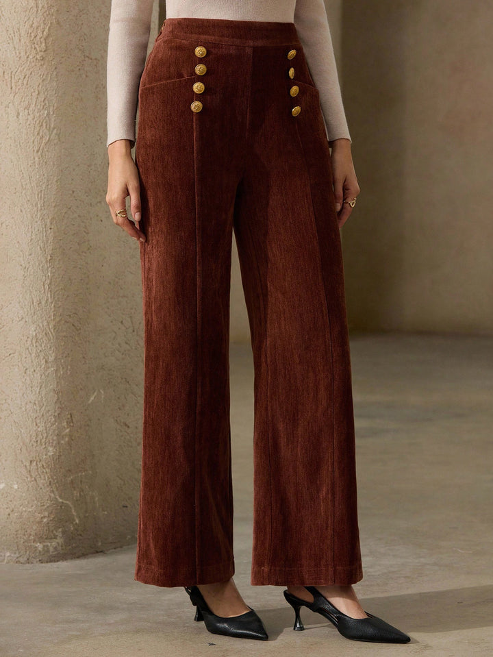 Pantaloni SHEIN, maro