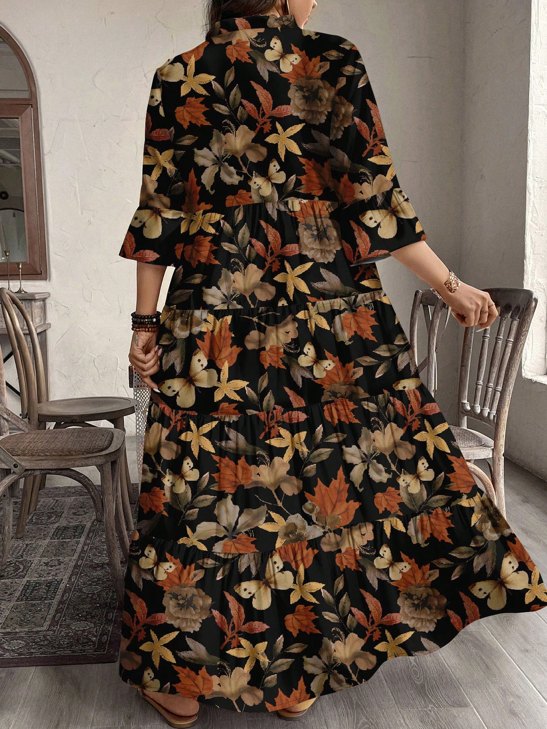Rochie maxi SHEIN, mix culori