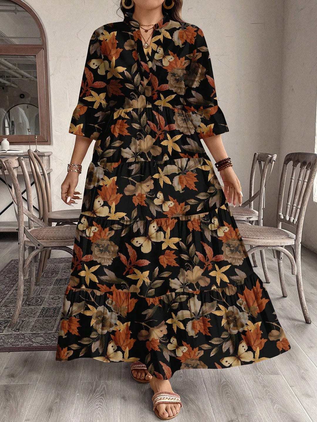 Rochie maxi SHEIN, mix culori