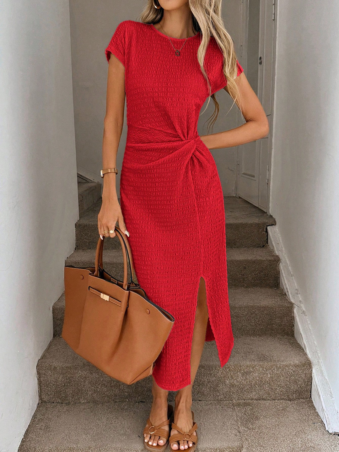 Rochie midi SHEIN, roșu