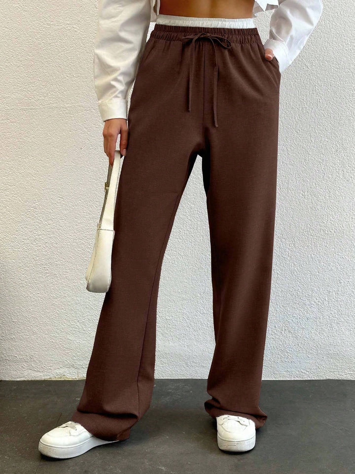 Pantaloni SHEIN, maro