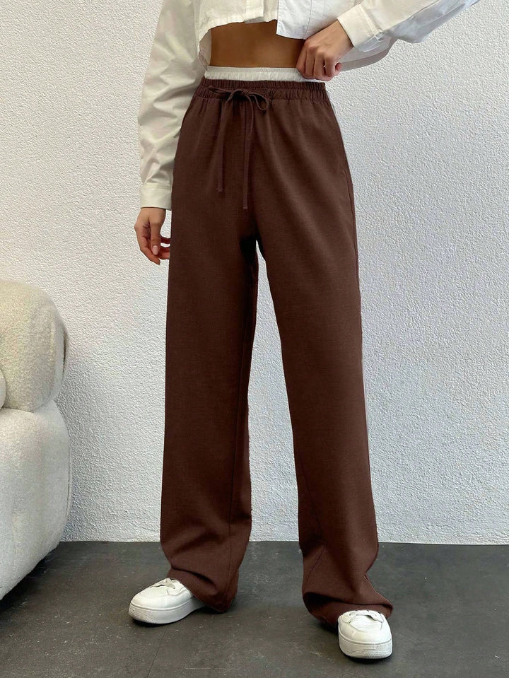 Pantaloni SHEIN, maro
