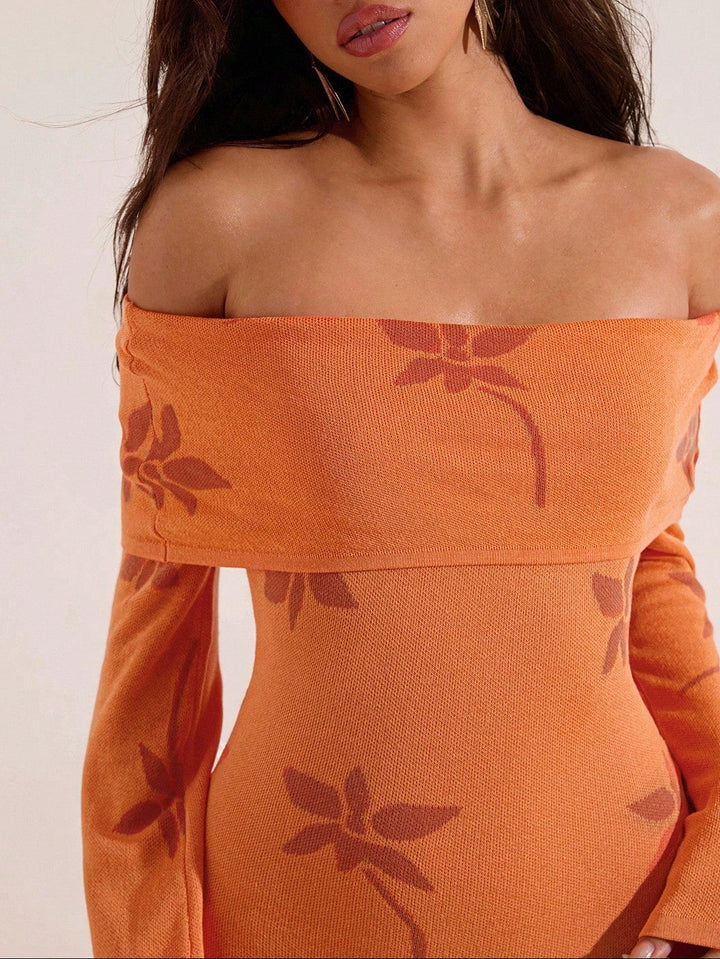 Rochie maxi SHEIN, portocaliu