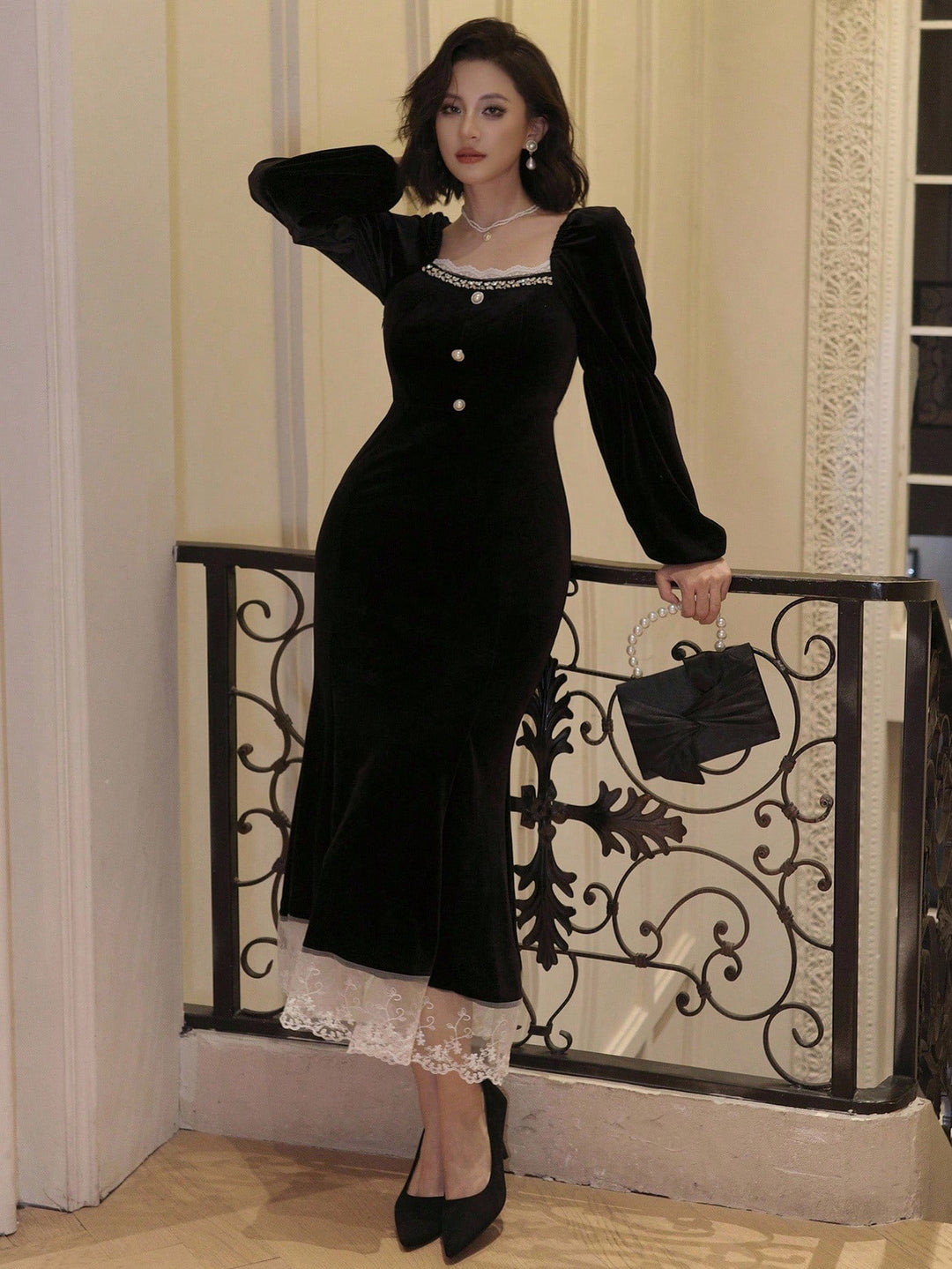 Rochie midi SHEIN, negru