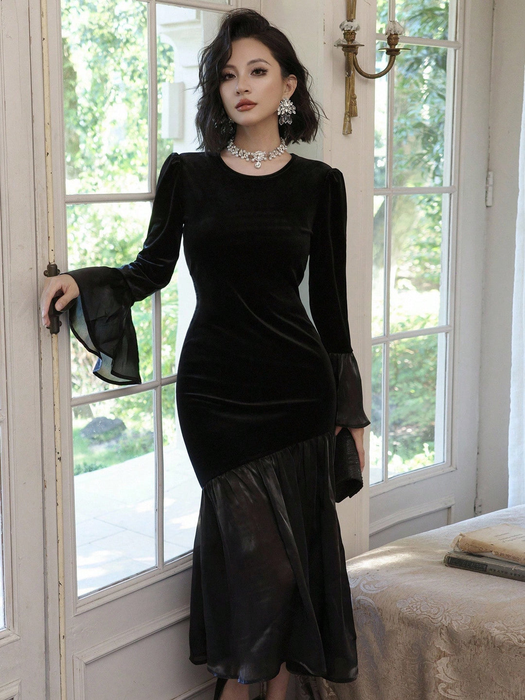 Rochie midi SHEIN, negru