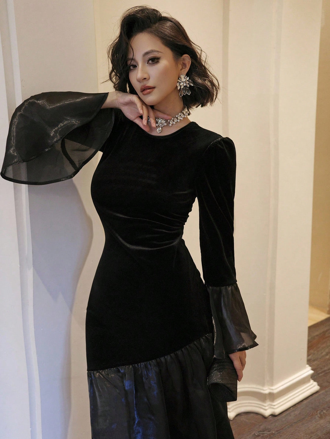 Rochie midi SHEIN, negru