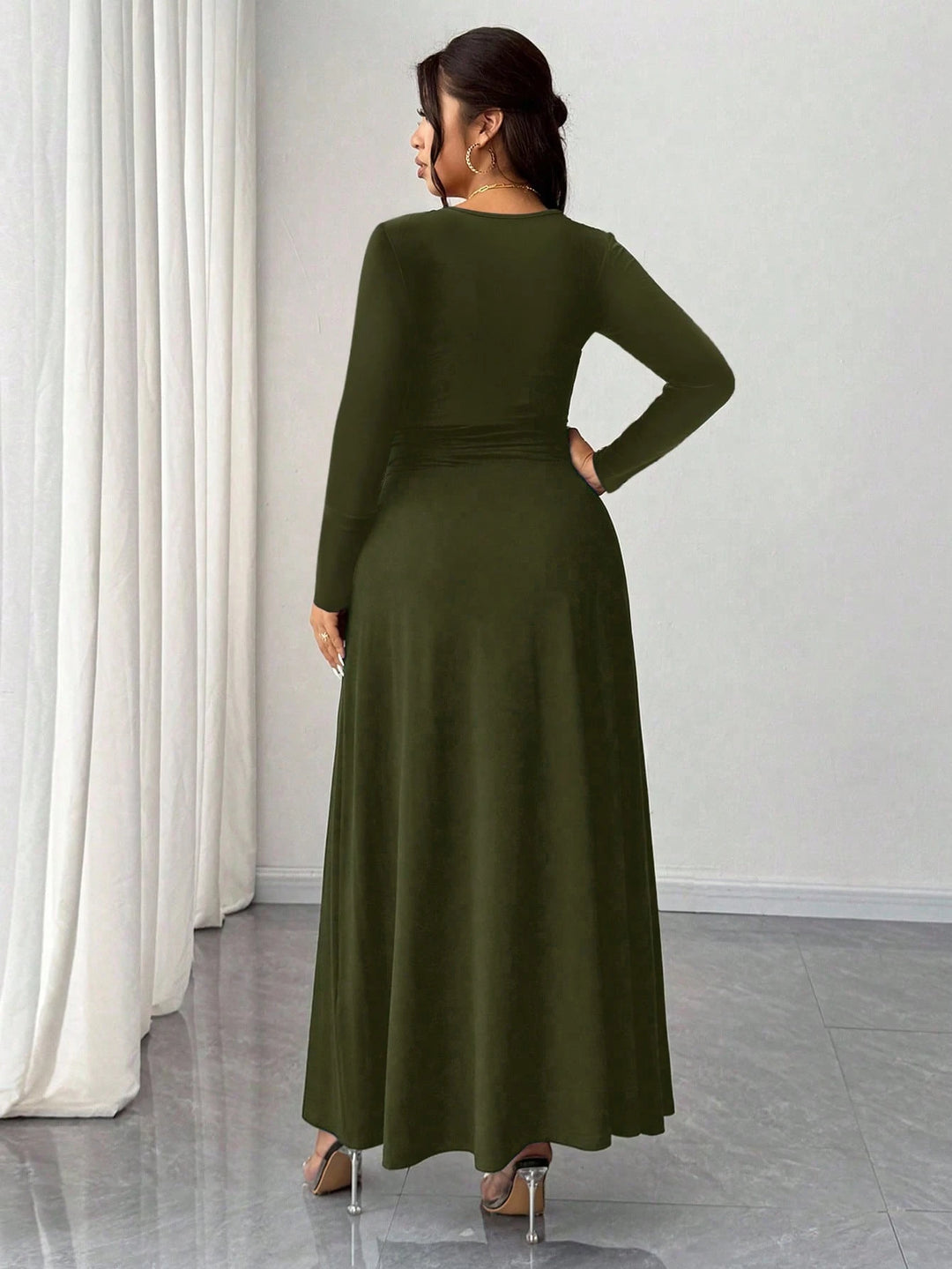 Rochie maxi SHEIN, verde