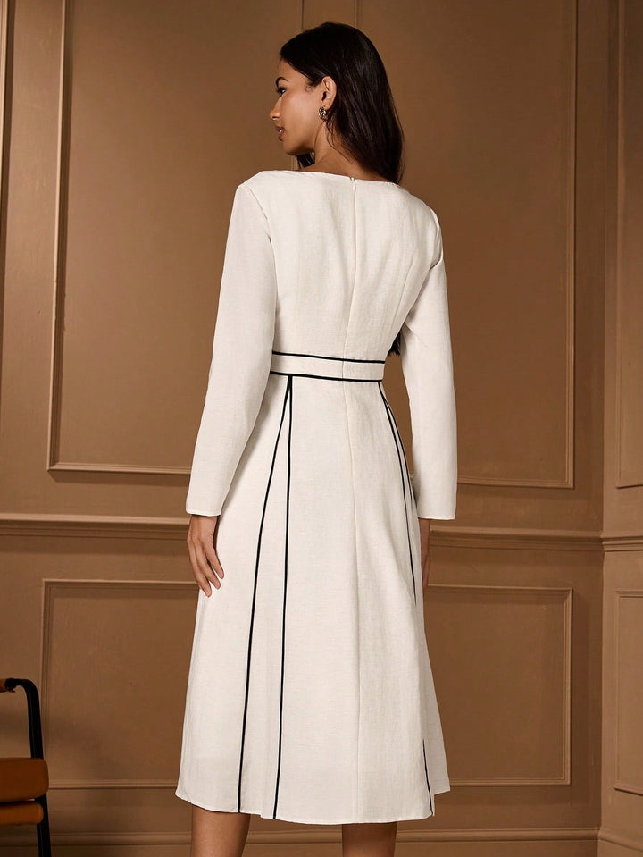 Rochie midi Shein, crem